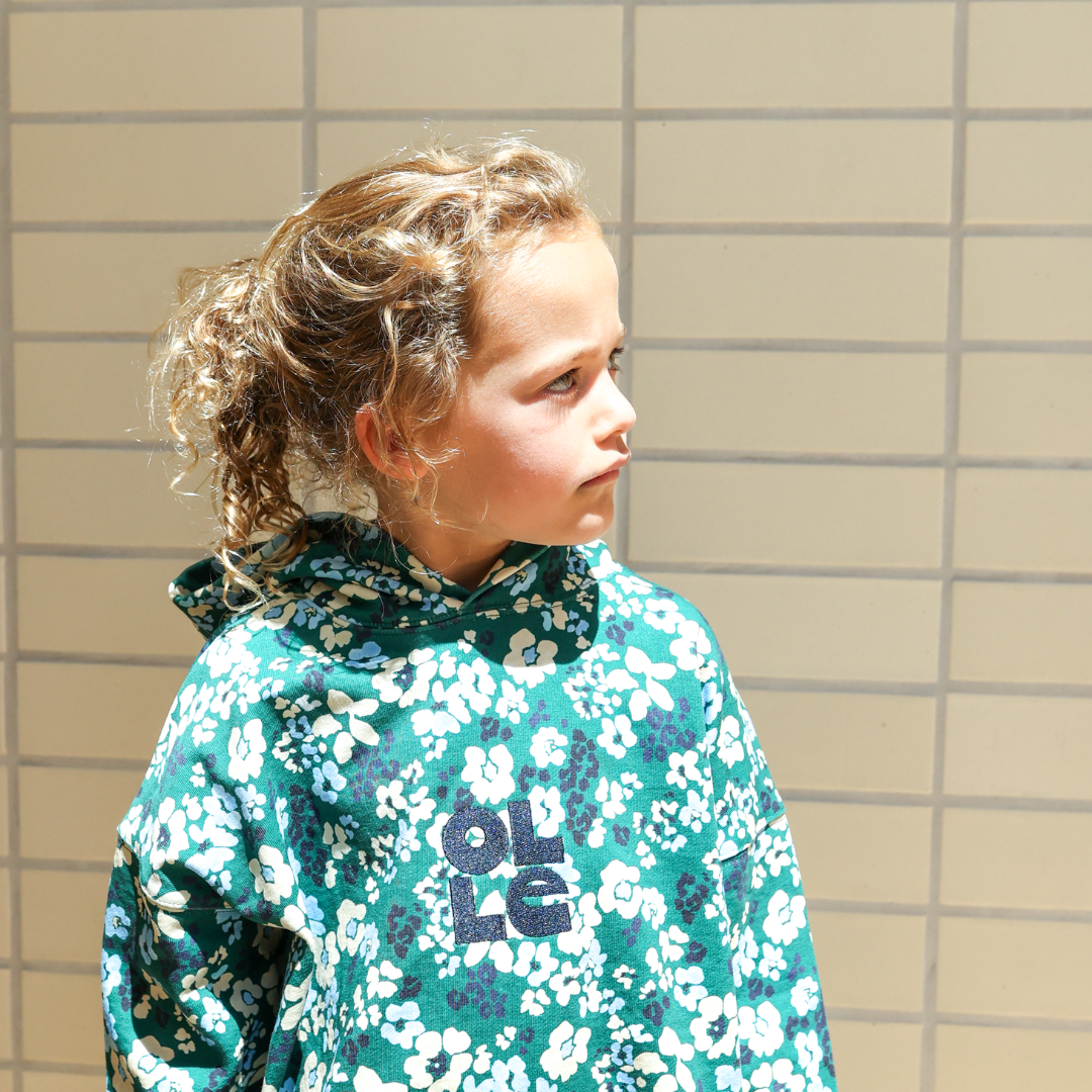 botanic camo organic cotton fleece hoodie