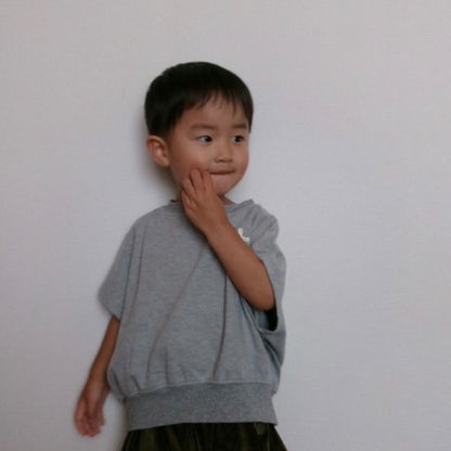 Organic cotton interlock tank grey marle