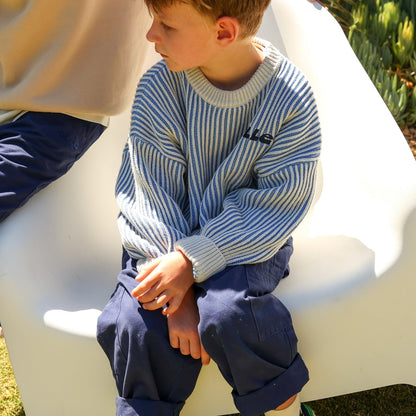 HIGHLOW OVERSIZED KNIT - COBALT