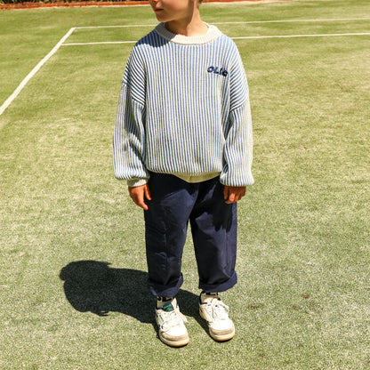 HIGHLOW OVERSIZED KNIT - COBALT