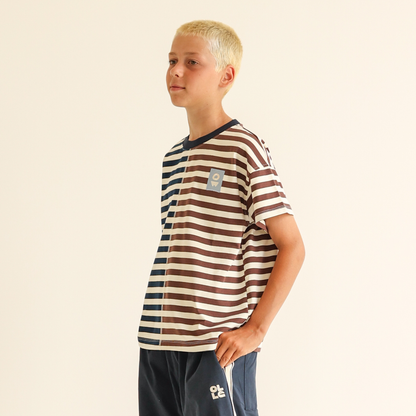 SPLIT STRIPES TEE