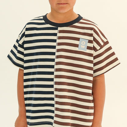 SPLIT STRIPES TEE