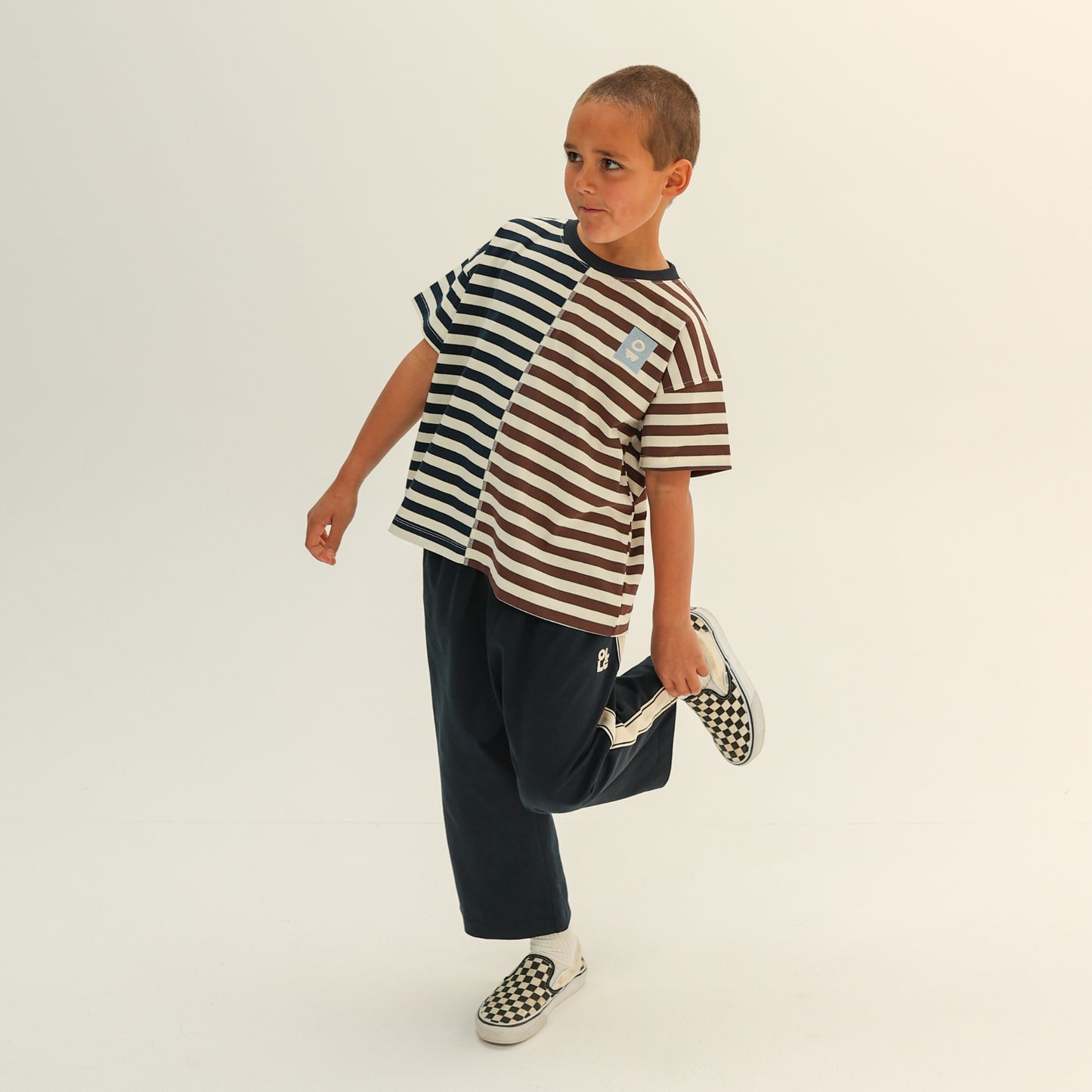SPLIT STRIPES TEE