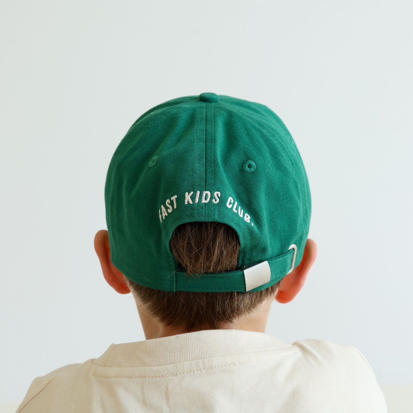 Children’s and adults’ adjustable organic cotton cap by OLLE, deeper profile with relaxed construction, responsibly made and eco-dyed