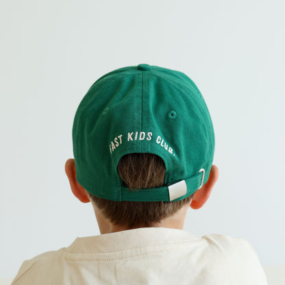 Children’s and adults’ adjustable organic cotton cap by OLLE, deeper profile with relaxed construction, responsibly made and eco-dyed